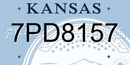 7PD8157 Kansas License Plate