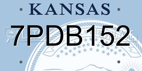 7PDB152 Kansas License Plate