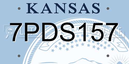 7PDS157 Kansas License Plate