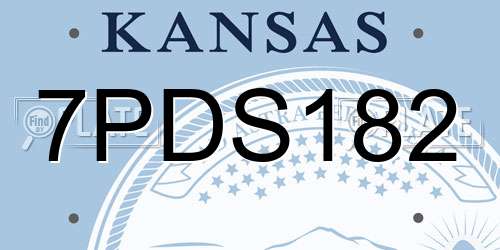 7PDS182 Kansas License Plate
