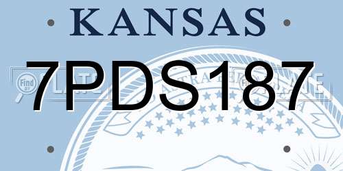 7PDS187 Kansas License Plate