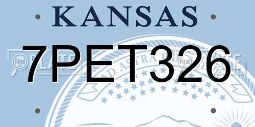 7PET326 Kansas License Plate