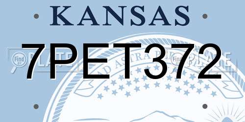 7PET372 Kansas License Plate