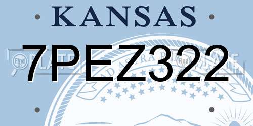 7PEZ322 Kansas License Plate