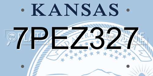 7PEZ327 Kansas License Plate