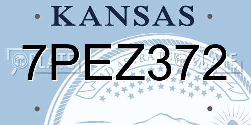 7PEZ372 Kansas License Plate
