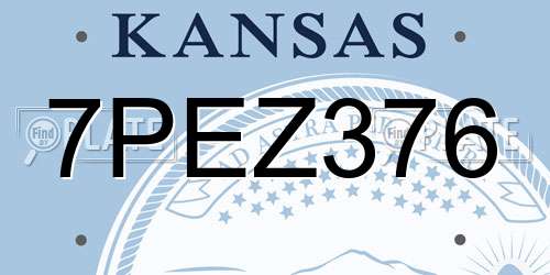 7PEZ376 Kansas License Plate