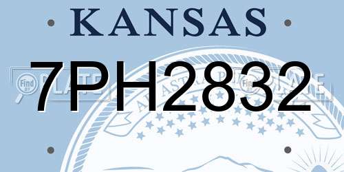 7PH2832 Kansas License Plate