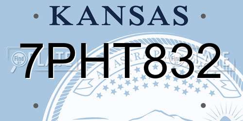 7PHT832 Kansas License Plate