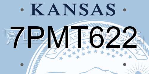 7PMT622 Kansas License Plate