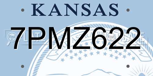 7PMZ622 Kansas License Plate