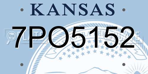7PO5152 Kansas License Plate