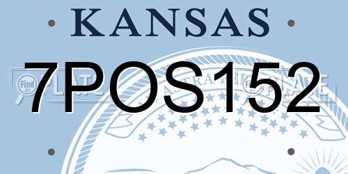 7POS152 Kansas License Plate