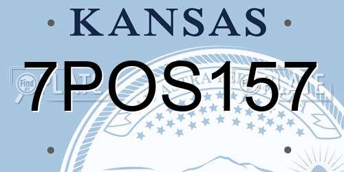 7POS157 Kansas License Plate