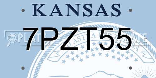 7PZT55 Kansas License Plate