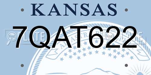 7QAT622 Kansas License Plate