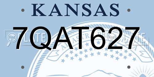 7QAT627 Kansas License Plate