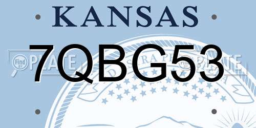 7QBG53 Kansas License Plate