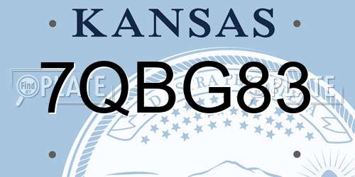 7QBG83 Kansas License Plate