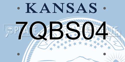 7QBS04 Kansas License Plate