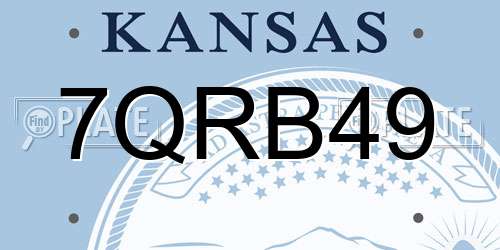7QRB49 Kansas License Plate