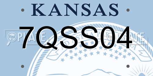 7QSS04 Kansas License Plate