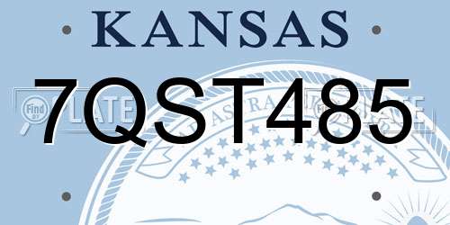 7QST485 Kansas License Plate