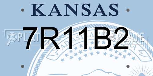 7R11B2 Kansas License Plate