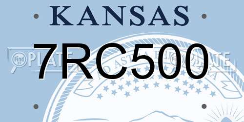 7RC500 Kansas License Plate