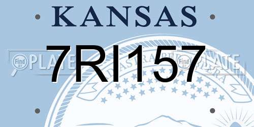 7RI157 Kansas License Plate