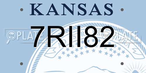 7RII82 Kansas License Plate