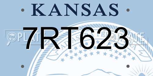 7RT623 Kansas License Plate