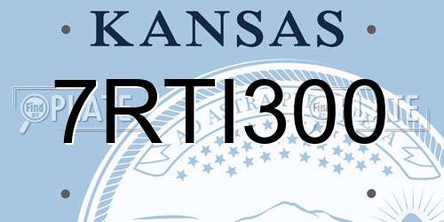 7RTI300 Kansas License Plate