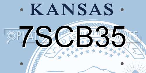7SCB35 Kansas License Plate