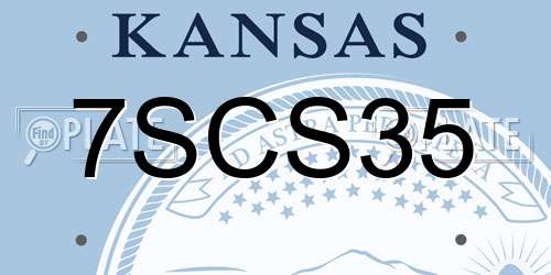 7SCS35 Kansas License Plate