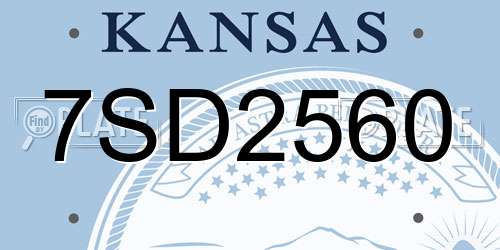 7SD2560 Kansas License Plate