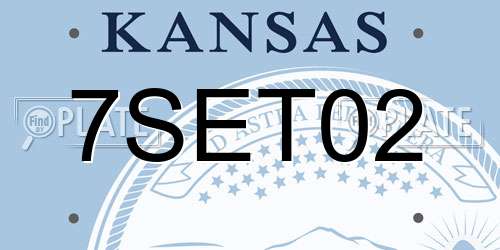 7SET02 Kansas License Plate