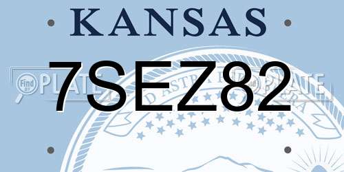 7SEZ82 Kansas License Plate