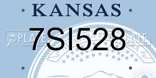 7SI528 Kansas License Plate