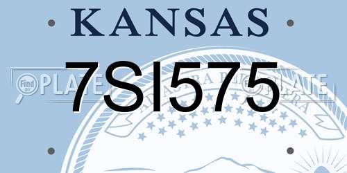 7SI575 Kansas License Plate