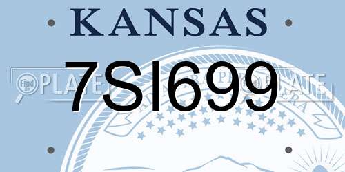 7SI699 Kansas License Plate