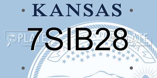 7SIB28 Kansas License Plate