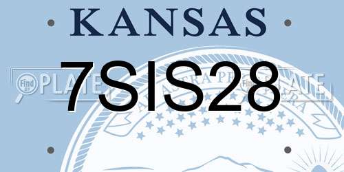 7SIS28 Kansas License Plate