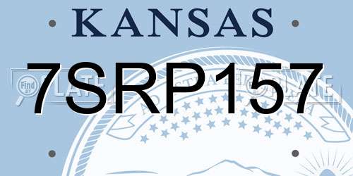 7SRP157 Kansas License Plate