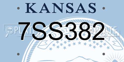 7SS382 Kansas License Plate