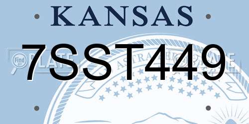 7SST449 Kansas License Plate