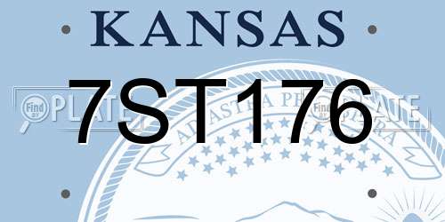 7ST176 Kansas License Plate