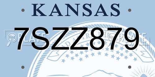 7SZZ879 Kansas License Plate