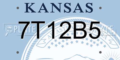 7T12B5 Kansas License Plate