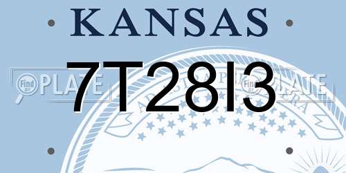 7T28I3 Kansas License Plate